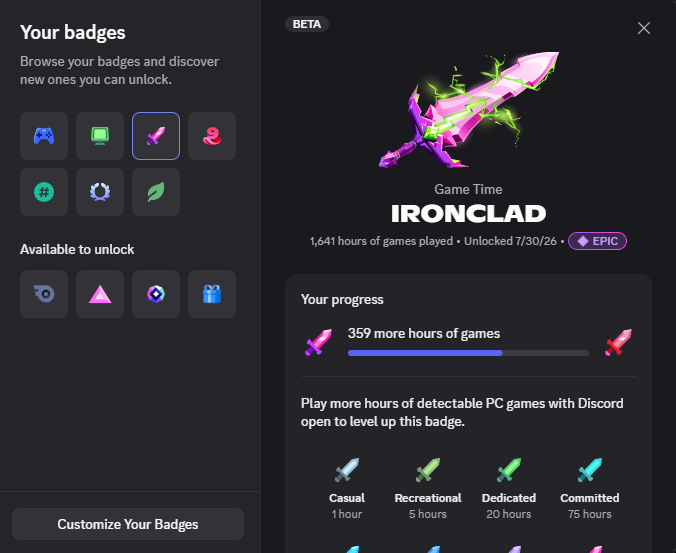 TomatoGid's tweet photo. baru tau ada update badges discord yang baru https://t.co/0balNAIxOf