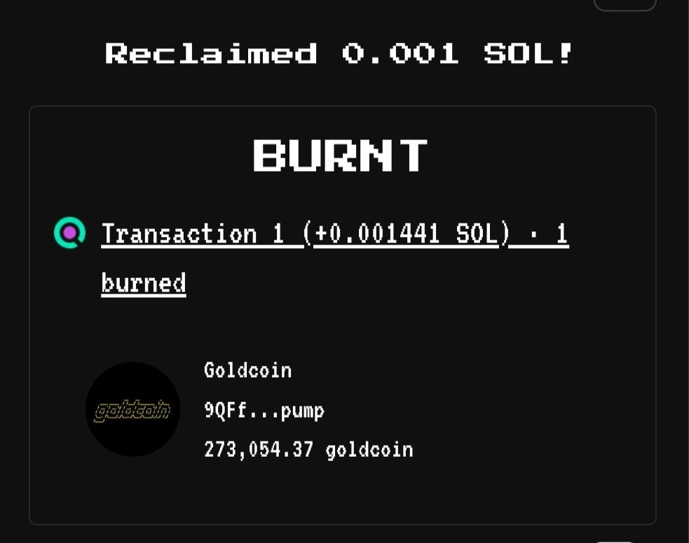 goldcoin__sol's tweet photo. $goldcoin • Daily Token Improvement Report • 10.23.26

273k $goldcoin buyback/burn 
32.68% supply burned 
Marketing wallet $958

Swap 2.3 SOL for 5.4m $goldcoin for price support + future burns and rewards

100% Pumpfun rewards reinvested: 50% buyback/burns 50% marketing

https://t.co/k1gIsJGdiH 

ca: 9QFfgxdSqH5zT7j6rZb1y6SZhw2aFtcQu2r6BuYpump