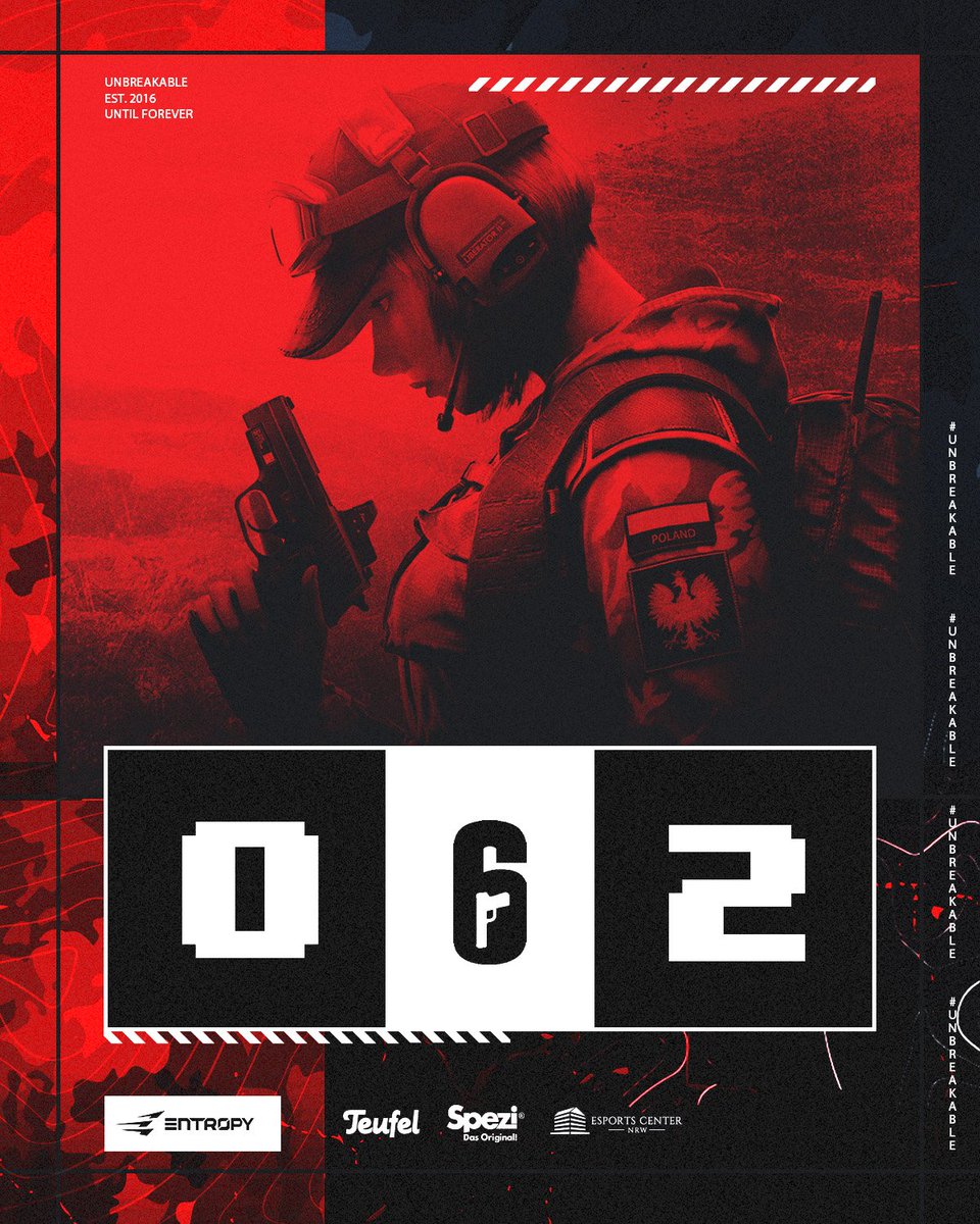 EntropyR6S's tweet photo. Defeat
Gestern mussten wir uns einem starken Team AZB mit 0:2 geschlagen geben.
Wir analysieren unsere Fehler, lernen daraus und greifen in den nächsten 4 Spielen wieder an! 🔥
#unbreakable https://t.co/KgZR2wQozy