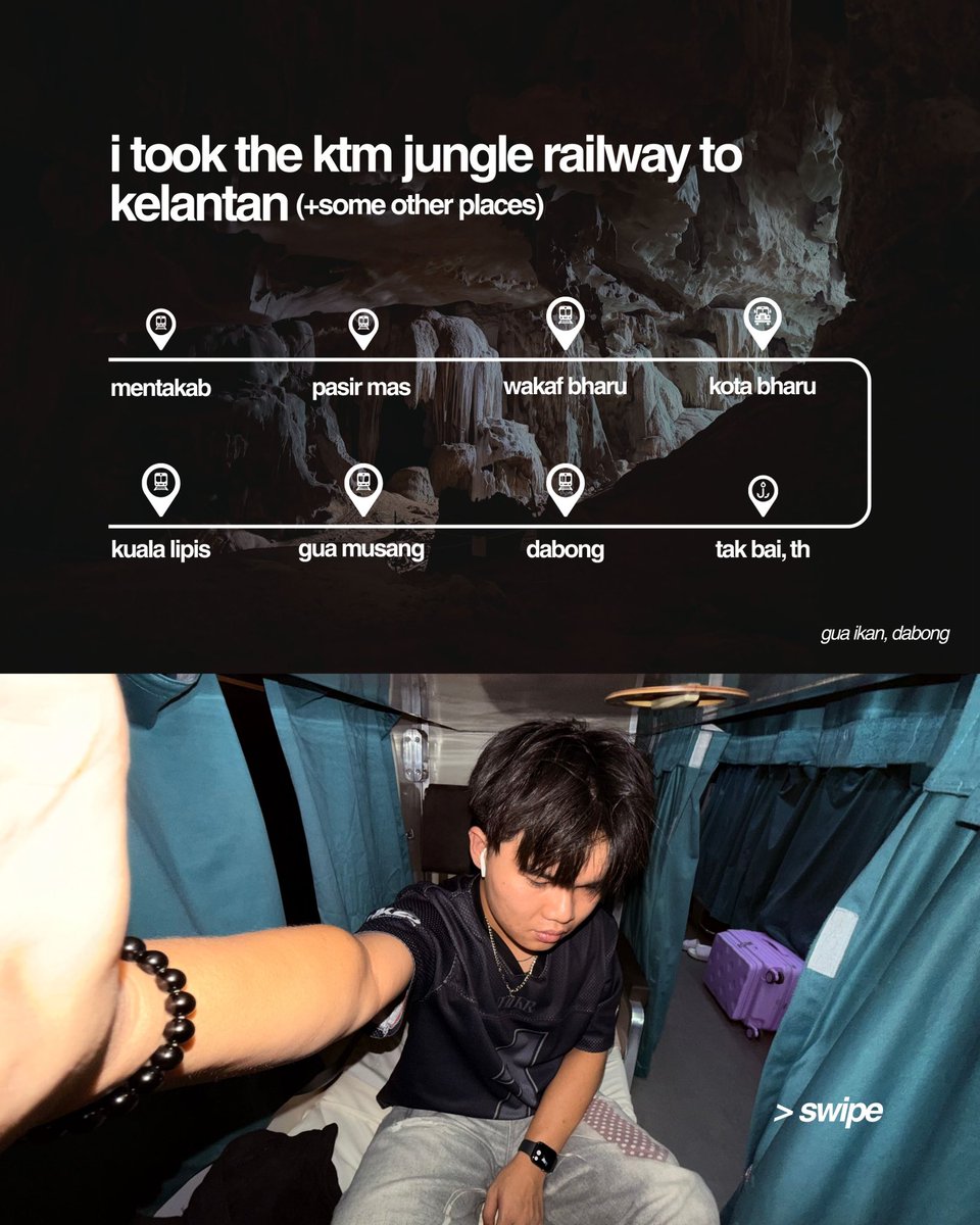 whereisxianggg's tweet photo. so i took the ktm jungle railway to kelantan…

the trip took 9 days and i stopped by at 8 places, so swipe to see where i went!

@TourismMalaysia @ktm_berhad #malaysiatrulyasia #cuticutimalaysia

1️⃣ mentakab
2️⃣ pasir mas

1/4 https://t.co/zhdjANIelZ