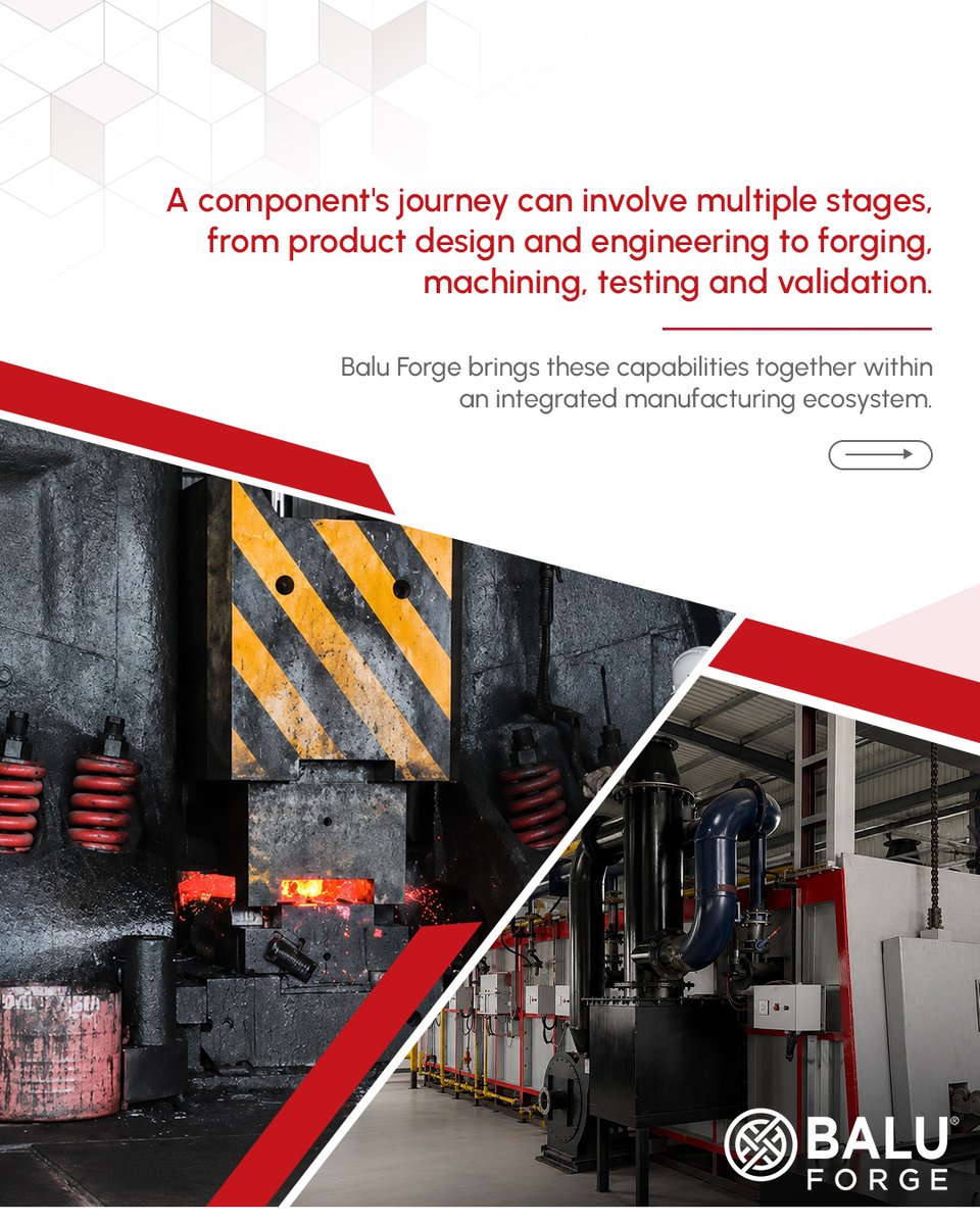 BaluForge's tweet photo. By operating as a single integrated manufacturing ecosystem, our objective is simple: absolute control and unmatched precision across the entire manufacturing journey.
.
.
.
#BaluForge #EngineeringExcellence #PrecisionManufacturing #Forging #Machining #IndustrialEngineering https://t.co/UicC0oNiLr