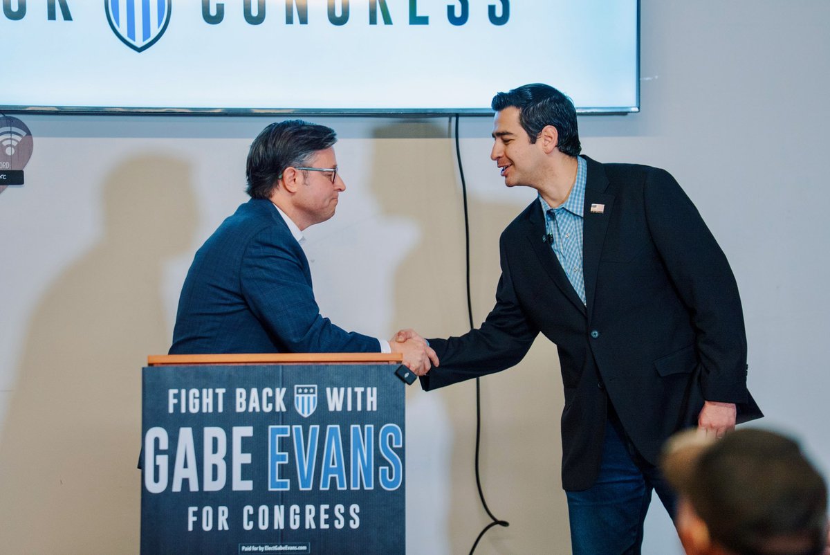 MikeJohnson's tweet photo. Congressman Gabe Evans has fought for our nation in uniform, and now is fighting for hardworking families across #CO08.

It was great to meet with mechanics, small business owners, and other community leaders to discuss the contrast between commonsense policies and crazy, far-left radicals like Gabe's opponent, who would shut small businesses like these with high taxes and anti-energy policies.

Vote @GabeforColorado!