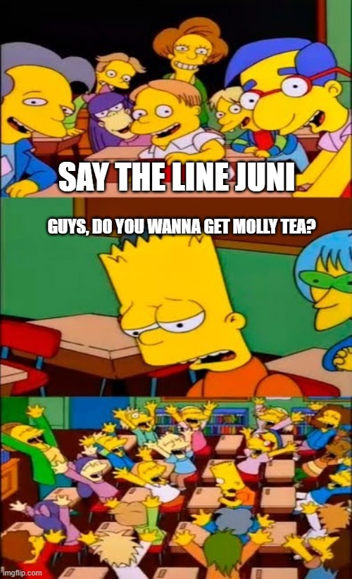 JuniMP3's tweet photo. When mods make memes of you... I love how whenever I'm with friends this always happens.. NEVER SAY NO TO MOLLY TEA! 🤣🧋 https://t.co/CvinRhAhFJ