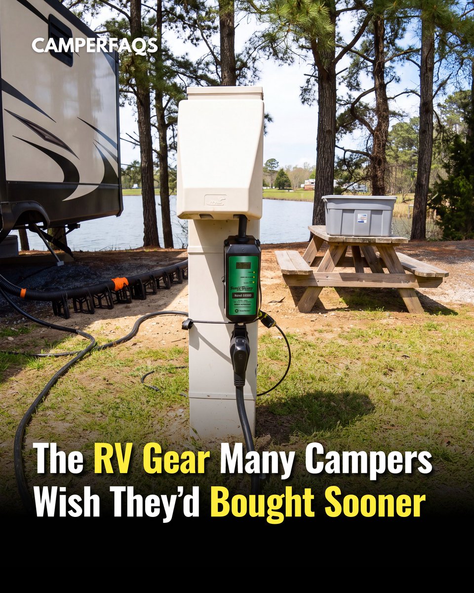 CamperFaqs's tweet photo. After a few trips you figure out what you actually need and what just takes up space.

This list covers the gear that experienced RVers swear by, the stuff that makes hookups faster, setups smoother, and problems easier to handle when they come up.

Some of it you might already have. A few things might genuinely surprise you.

👉 Full list: https://t.co/RzBfRVJ1IC