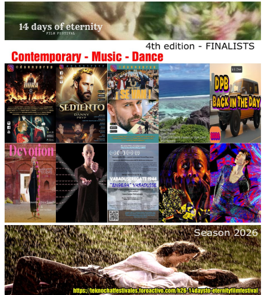 MTSManagement's tweet photo. Congrats to @worldofdpb , Ananda Xenia Shakti and ARGYRO on their FINALIST status in the 14 Days to Eternity Festival!

#mtsfamily #finalist #musicvideo https://t.co/hskVnC1MGH https://t.co/NfVo8tgBFO
