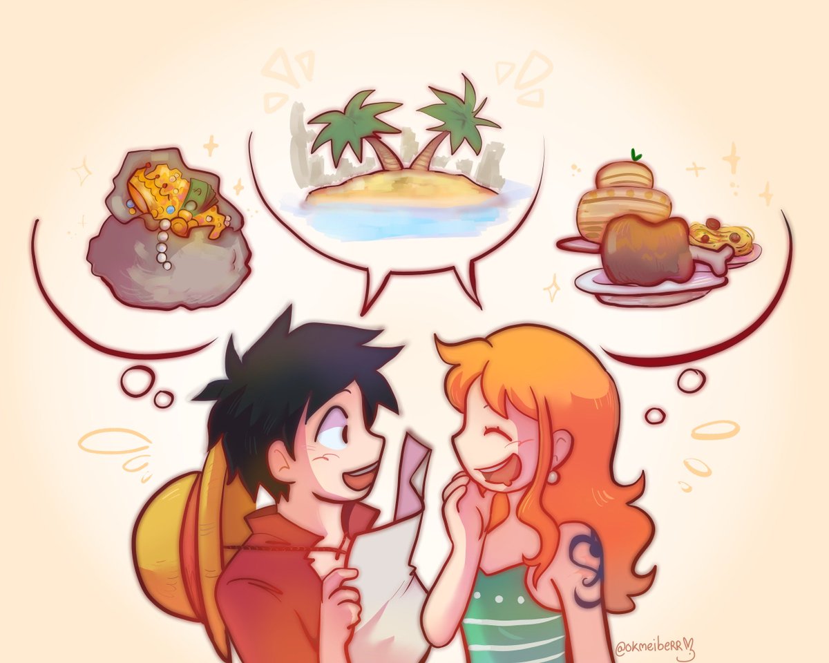 OKmeiBERRY's tweet photo. #LuNamiWeek2026 ☀️🍊
Dia2: cambio de roles :]
#루나미 #ナミ  #ルフィ #ルナミ #ONEPIECE  #luffyxnami #lunami https://t.co/ymTGvo5qOx