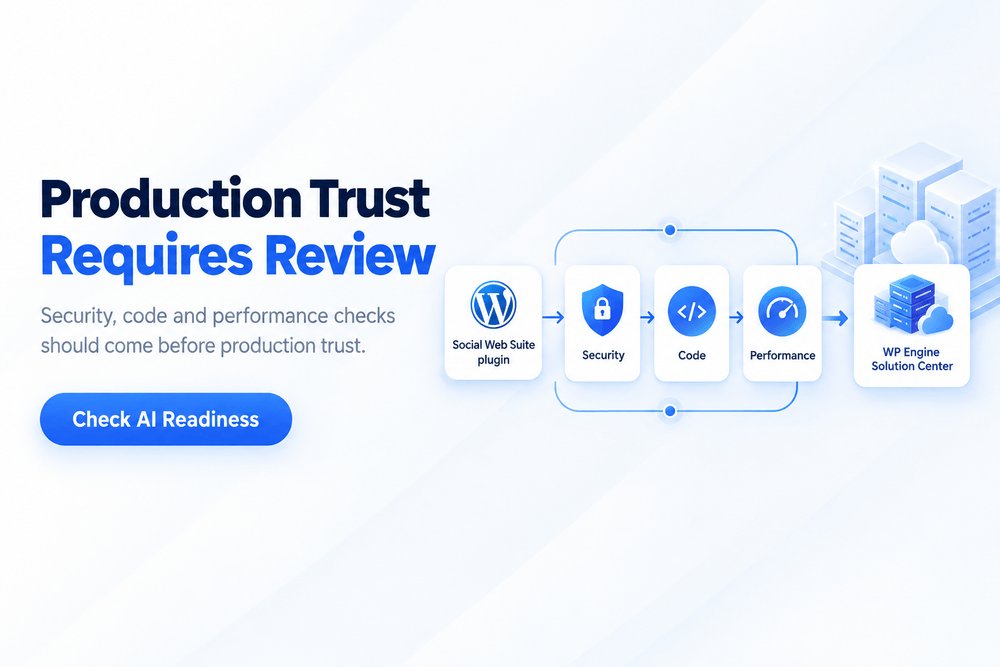 dejanmmarkovic's tweet photo. Could your WordPress plugin pass a security, code quality, and performance review?
WP Engine evaluated Social Web Suite across all three areas.
That's the level of engineering discipline I bring to enterprise WordPress projects.
#WordPress #WordPressSecurity https://t.co/2u7w8hJWwC