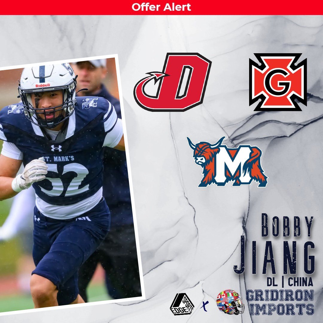 GridironImports's tweet photo. Welcome to the Gridiron Imports Family @bobbyjiang08! A defensive line prospect with a ton of potential and strong academics at @StMarksFootball, we are excited to assist him in his pursuit of college football! https://t.co/qu0vFvWyHe
