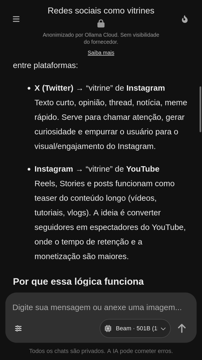 devgaucho's tweet photo. o x é a vitrine do instagram e o instagram é a vitrine do youtube? https://t.co/MaLyyYLIzd