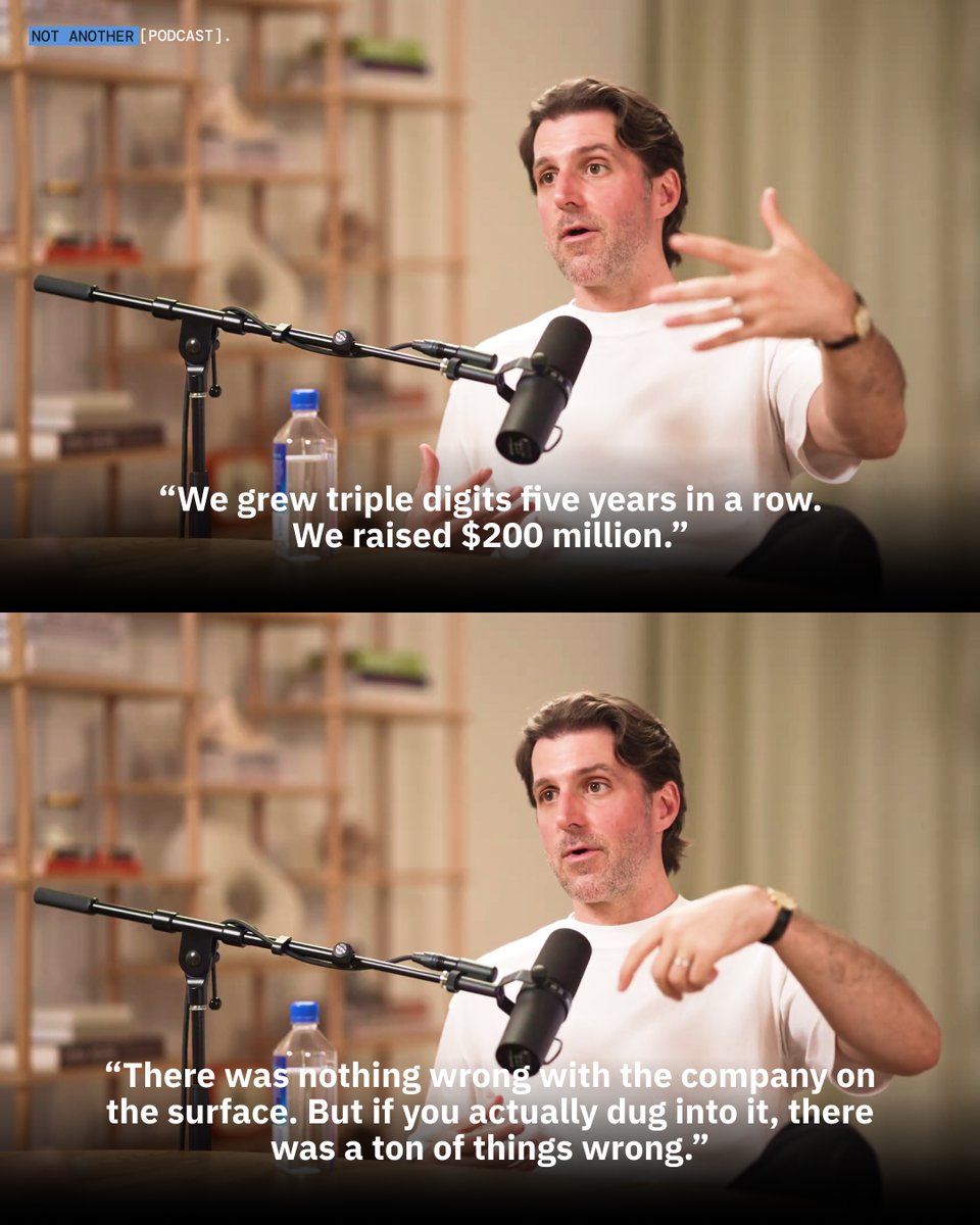 br3nnan's tweet photo. Triple-digit growth five years in a row. $200M raised. @DenehyXXL still decided the business had to change.

Swipe through for why he moved while the money was still in the bank. Save it for the day your numbers look fine and your gut says otherwise.

Full ep with Ryan is live everywhere! https://t.co/HDrvdGmaYm