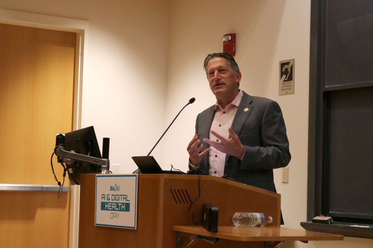 BioNJ_Org's tweet photo. Senator Andrew Zwicker of the New Jersey State Senate (District 16) shares the latest insights on New Jersey’s evolving AI policy landscape at BioNJ’s Fourth Annual AI & Digital Health Day, exploring what it means for innovation and the life sciences industry.

#BioNJ #AIDigitalHealth #AIInnovation #NewJersey