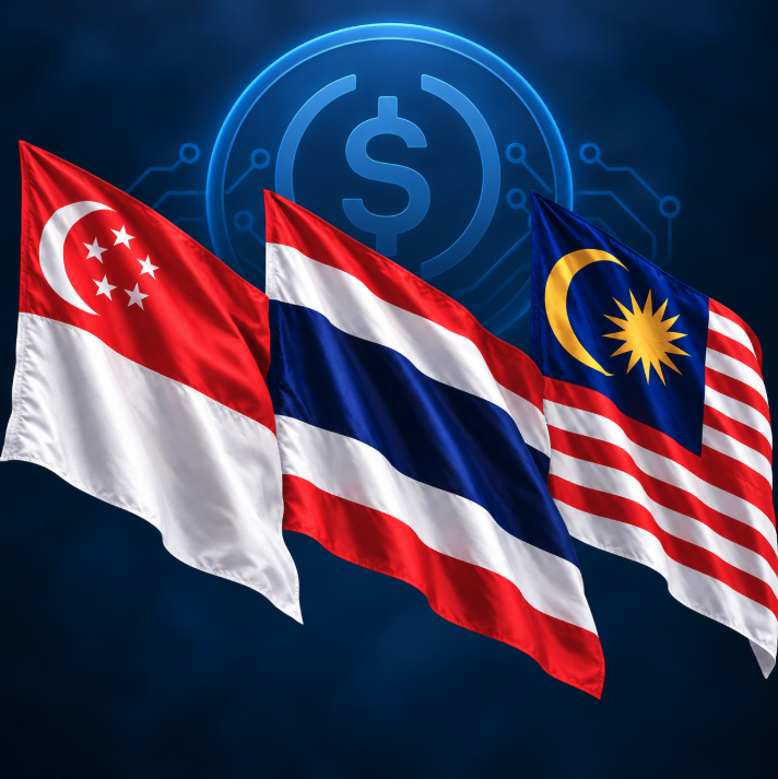coinbureau's tweet photo. ⚡️ADOPTION: Singapore, Malaysia and Thailand's central banks expand cross-border STABLECOIN initiatives with Ripple, Visa and Mastercard.

The move brings stablecoin settlement efforts to three Southeast Asian markets with a combined population of 111 MILLION people.

Circle, Coinbase, JPMorgan and Stripe are also involved.