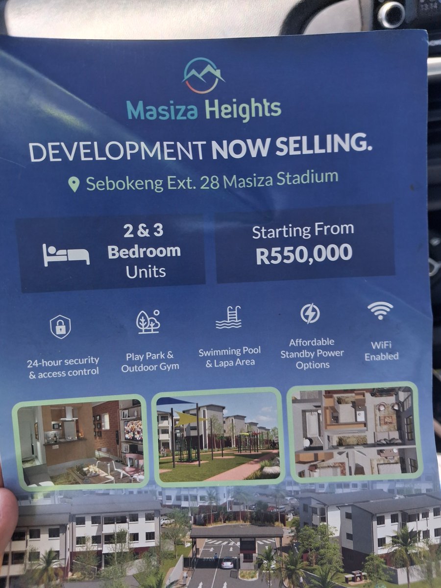 GP_DHS's tweet photo. 3/3 The development forms part of efforts to promote integrated human settlements, with access to schools, healthcare facilities and commercial centres.

Today’s milestone marks another step towards creating sustainable communities in Gauteng.

#MasizaHeights #GGT2030 https://t.co/9CmSKY49yp