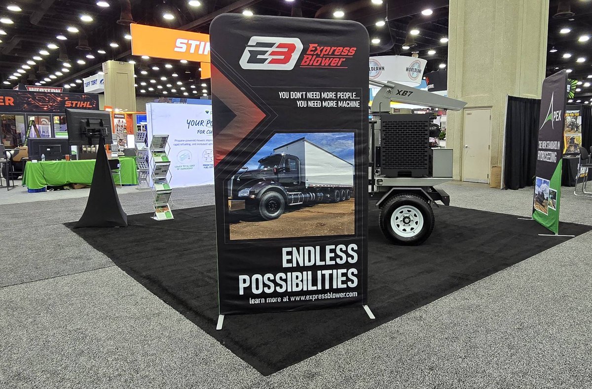 ExpressBlower1's tweet photo. Rise and shine, #EquipExpo! ☀️
Our crew is set up and ready for one more day of great conversations. Find us inside at booth 8050 and outside at booth 6590D. https://t.co/KET2psfaWQ
