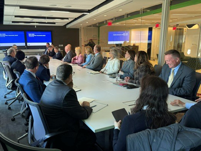 USTelecom's tweet photo. A full day in Washington with the broadband leaders building and defending America’s communications networks. We got right to it at our Leadership Committee meeting brainstorming on opportunities ahead for American connectivity. https://t.co/3MrqxkMW0G