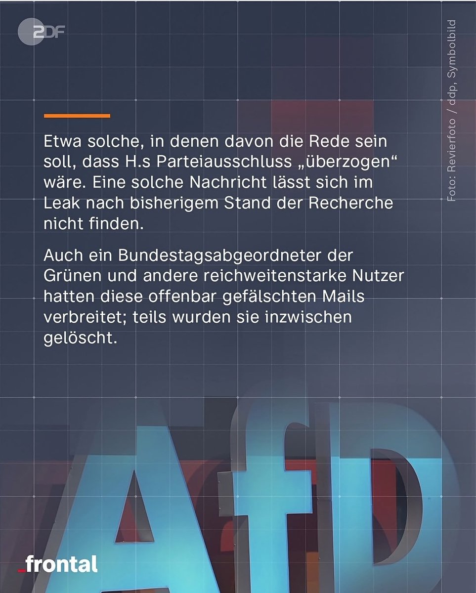 OERRBlog's tweet photo. Warum verschweigt ZDF Frontal welcher Grünen Politiker und welche Influencer eine gefälschte AFD Mail verbreitet haben? #OerrBlog https://t.co/hmI62AR0y3