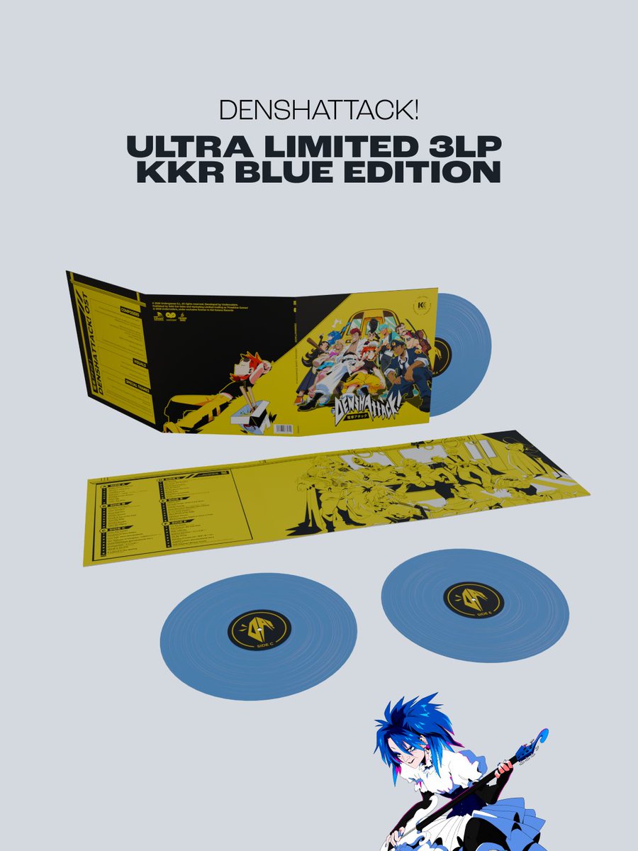 kidkatanarec's tweet photo. Denshattackers, it’s now time to action!

The OST is coming to vinyl… and CD!
Preorder your copy now 🔵💿⚫

🔗 https://t.co/caVEk1Es0l https://t.co/aPen0fZ1wm