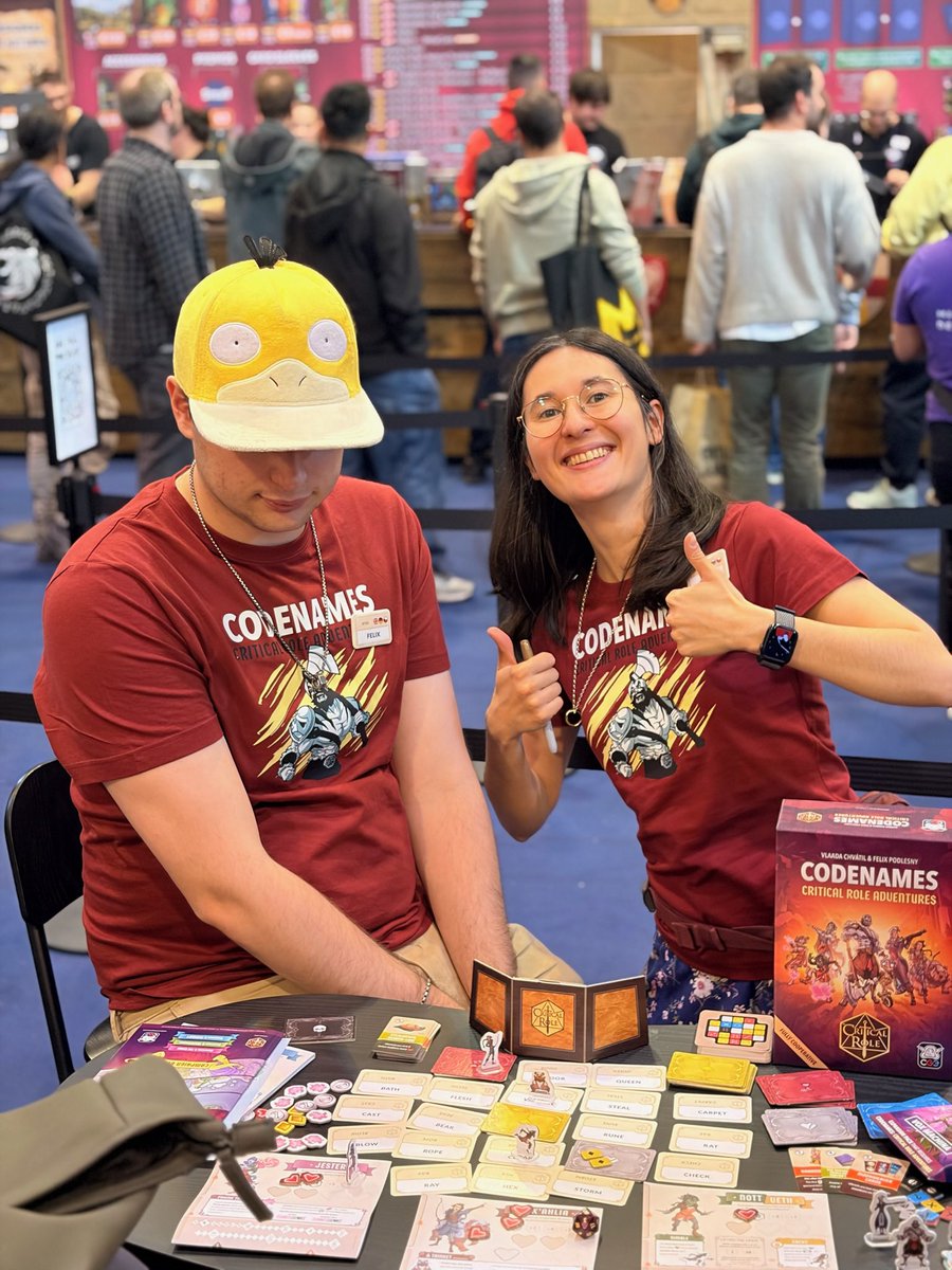 CodenamesGame's tweet photo. What a first day at @SPIEL_Messe 2026! 🔥

So many of you stopped by our booth today! Thanks to everyone who came by to play, chat and spend some time with us! https://t.co/jUZhOwzYCS
