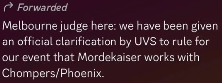 LotharHS's tweet photo. Apparently Mordekaiser Legend works now with Phoenix and Chomper costs.
I might actually try now building a Phoenix deck with him.
ALTHOUGH, ekhm, You guys remember my situation with Dragon Form ruling and the bamboozle i got out of that? https://t.co/GZpIPUuBDP