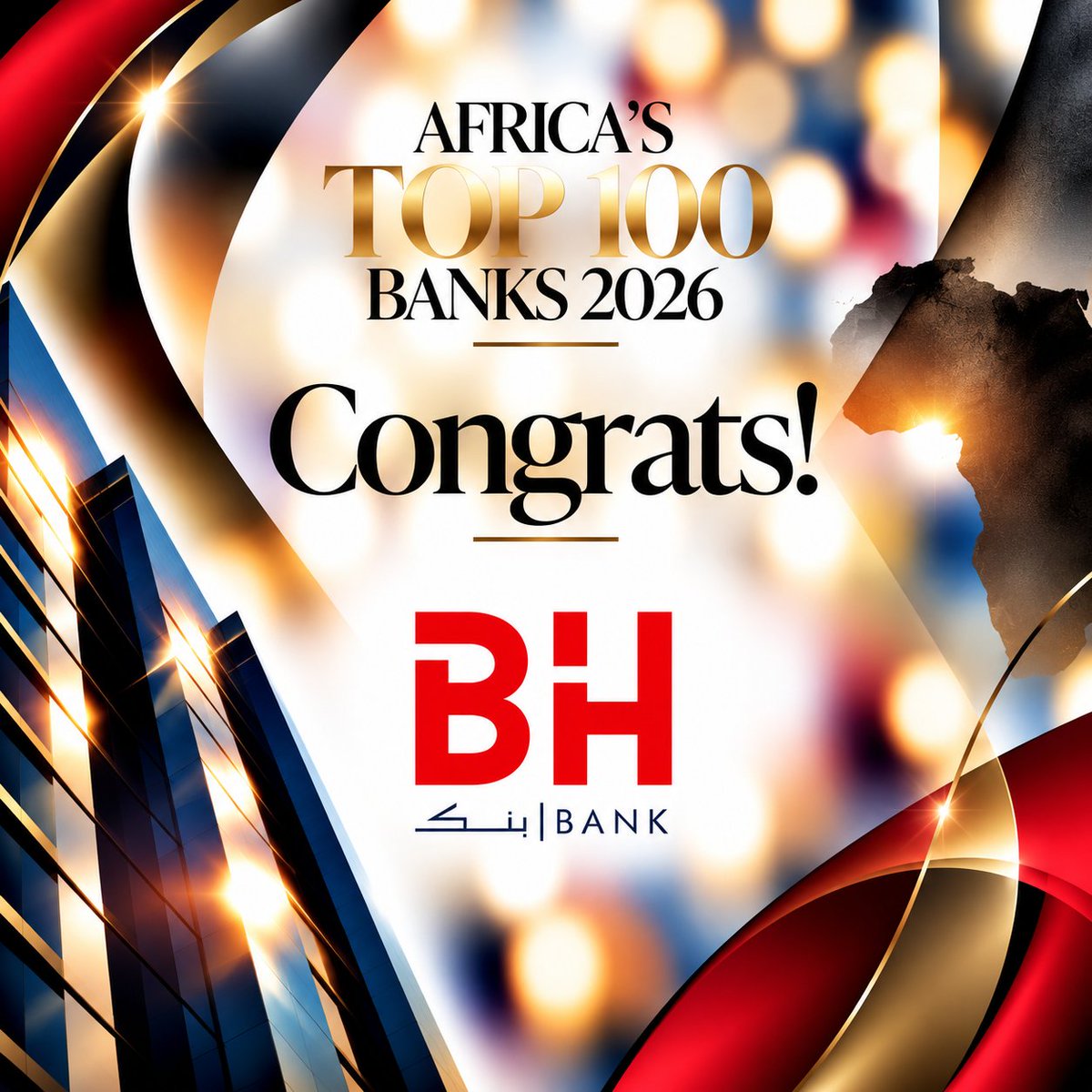 BankerMagazine's tweet photo. A familiar name in Tunisia’s banking landscape! 🇹🇳

BH Bank takes 61st place in Africa’s Top 100 Banks 2026.

What lies ahead for the Tunisian bank?

🔗 Discover the full ranking: https://t.co/rFWBuHPJNI https://t.co/Omyy8otFss