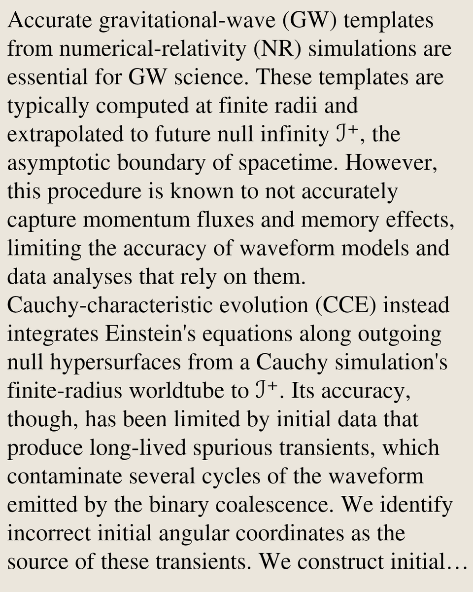 RelativityPaper's tweet photo. Accurate initial data for Cauchy-characteristic evolution

Guido Da Re, Keefe Mitman, Leo C. Stein, Nils Deppe, Himanshu Chaudhary, Dongze Sun, Michael Boyle, Kyle C. Nelli, Mark A. Scheel, Saul A. Teukolsky
https://t.co/yzR5LfgQl1 [𝚐𝚛-𝚚𝚌] https://t.co/ZNh8xqVoAO
