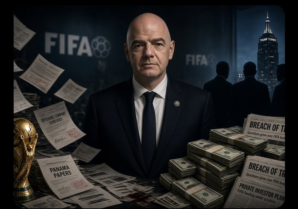 AnonScan's tweet photo. When power within sport corrupts.

Asian Football Confederation head Sheikh Salman bin Ibrahim Al-Khalifa endorsed Gianni #Infantino's bid for reelection as #FIFA president on Friday, just two months after describing his plan to sell a stake in FIFA⚽️ tournaments as a "breach of ​trust".

Did the football/soccer world forget about this shamefull character Infantino... 
https://t.co/L20lBpFKpM