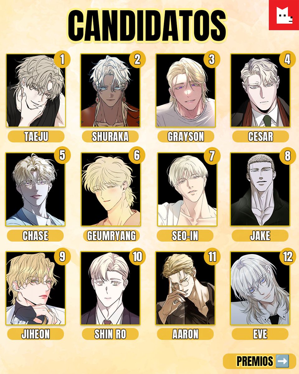 Lezhin_ES's tweet photo. Dicen por ahí que los rubios tienen un encanto especial... 😏
y esta premiación es la prueba de que no mintieron 🏆🔥

La decisión es tuya ⭐️
12 candidatos y 5 premios: ☀️ 👑 🌼 💛 🥭

💬 Llena tu plantilla y cuéntanos en los comentarios: ¿a quiénes premiarías? 👇

#LezhinES https://t.co/6T8t4Jg6UO