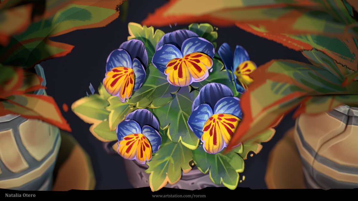 Rorom3d's tweet photo. Excited to share my Stylized Foliage Study 🌿
Hand-painted textures in Procreate + custom shaders in Blender!
Drop some love on ArtStation if you like it! ❤️ You can find higher renders, videos and the full breakdown here!:
https://t.co/dGcO8Krb3E https://t.co/WMtbsStwx1