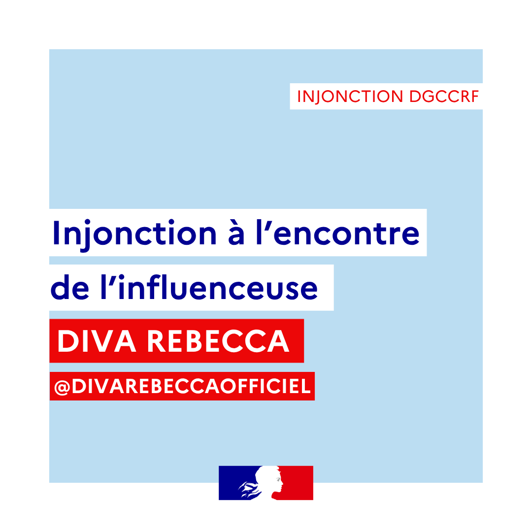 dgccrf's tweet photo. ⚠️ Influenceurs : injonction de cesser des pratiques commerciales trompeuses et d’utiliser des allégations de santé interdites sur le compte Instagram de DIVA REBECCA divarebeccaofficiel.
Pour en savoir plus⤵️
https://t.co/j6mUhBDale https://t.co/gLsv3rFtOu