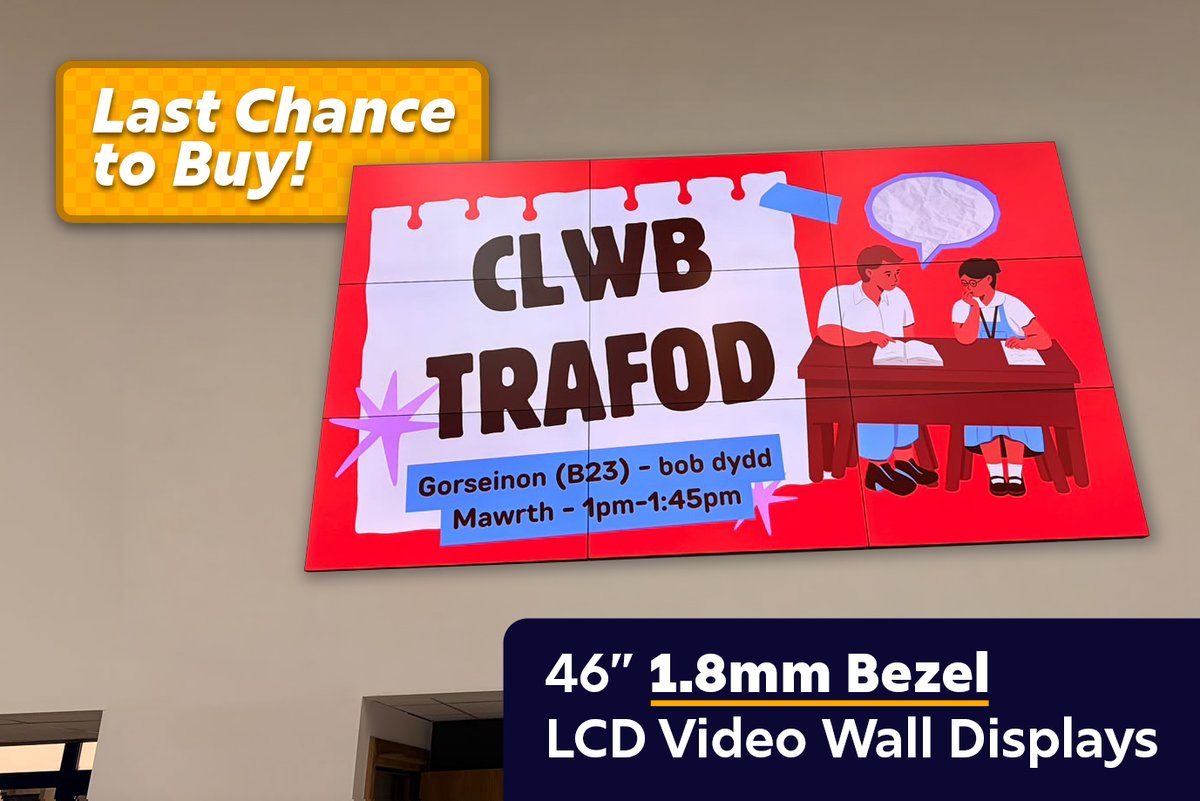 AllseeTech's tweet photo. 📢 Our 46" LCD Video Wall is reaching End of Life, and remaining stock is available at a reduced price!

Secure additional displays and have replacements on hand for future servicing.

Stock is limited - get this #digitalsignage solution while it lasts.

📩 info@allsee-tech.com https://t.co/OmorflPmlA