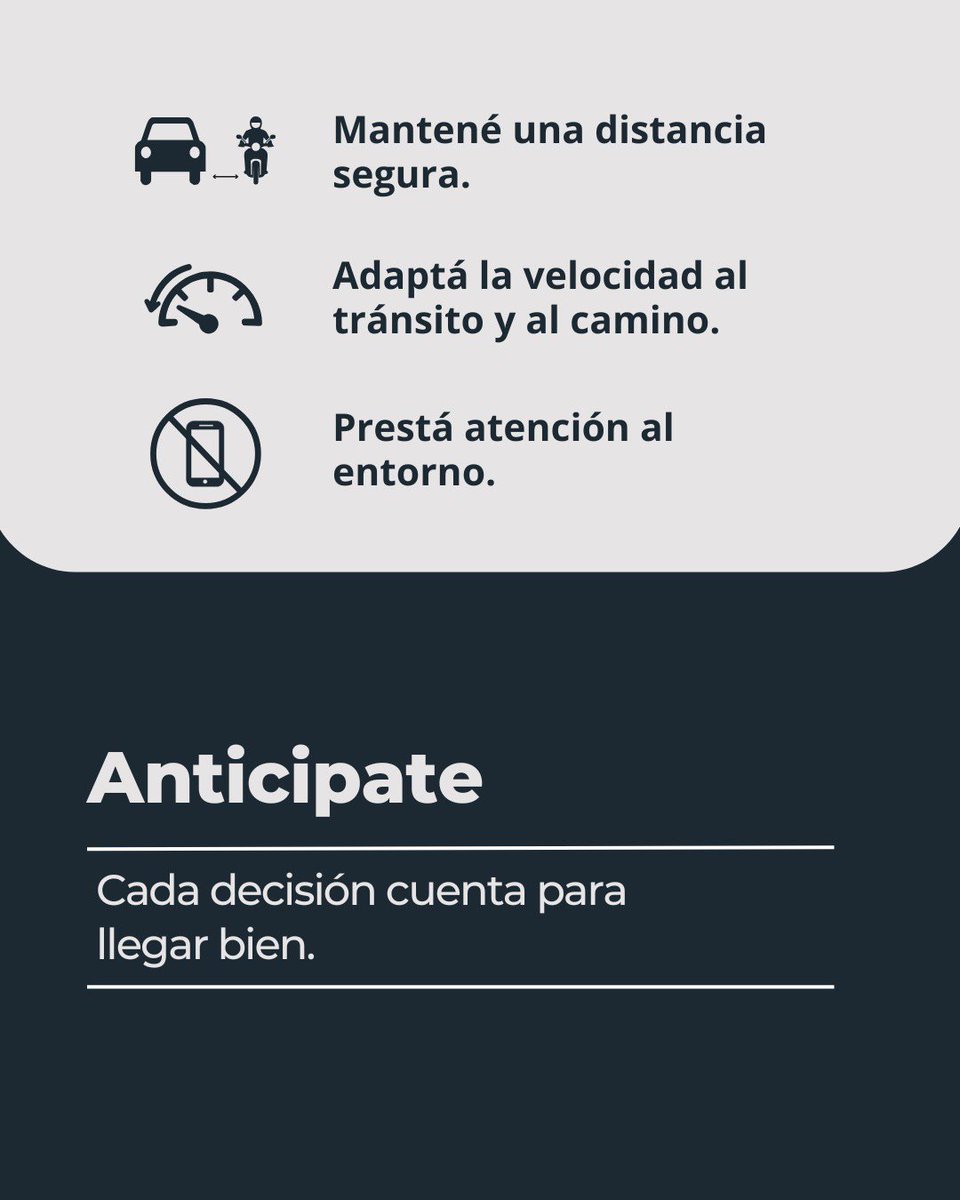 UNASEV's tweet photo. ✅ Una moto en buenas condiciones, el casco bien abrochado y la atención puesta en el tránsito, son parte del camino hacia una movilidad más segura. https://t.co/YPJDNku94C