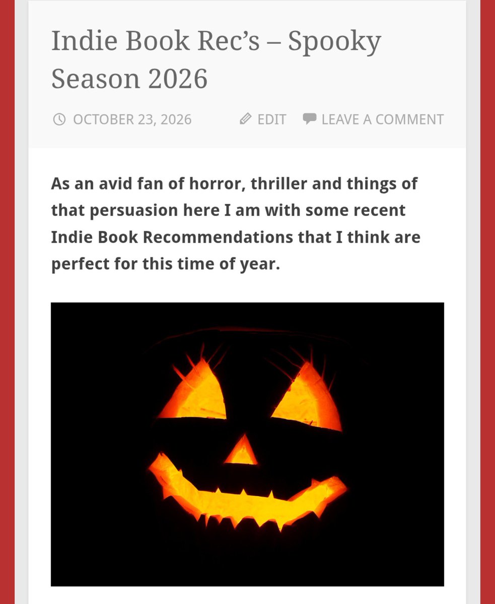 lhallwriter's tweet photo. New blog post alert ⚠️ 

Some of my recent indie reads make for great companions this spooky season. 

Link below https://t.co/UeAE4pYksk