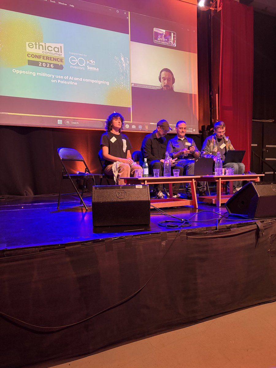 MadawiDr's tweet photo. At Ethical Consumer conference on AI- great civil society speakers who oppose Israel’s use of AI to kill Palestinians https://t.co/GB4UKZUY8Z