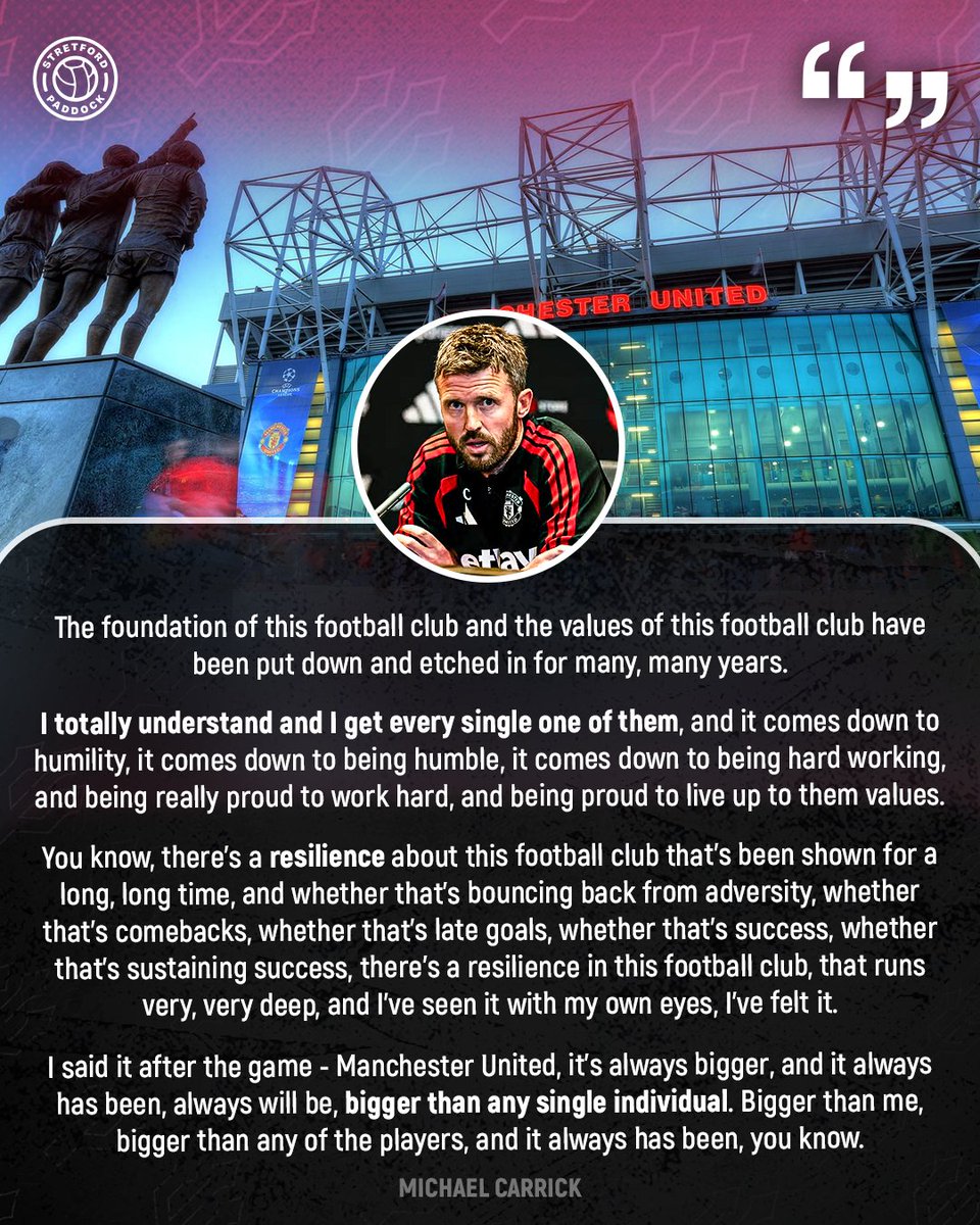 StretfordPaddck's tweet photo. Well then, Reds... that was as passionate a press conference as we've seen from Michael Carrick during his time as United boss 🎙️

What are your instant thoughts and reactions to his words today?

#MUFC https://t.co/2Q8t9rK5cT