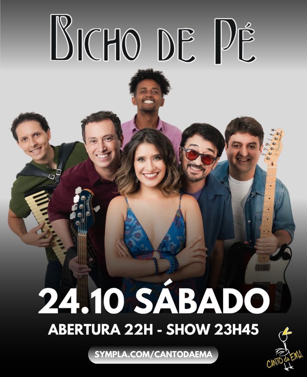 AcessoCodigo's tweet photo. Agenda 
Amanhã 24 de Outubro, às 23H45 tem @bandabichodepe no @cantodaema 

#agenda 
#bandabichodepé 
#cantodaema https://t.co/9TogRTMNSK