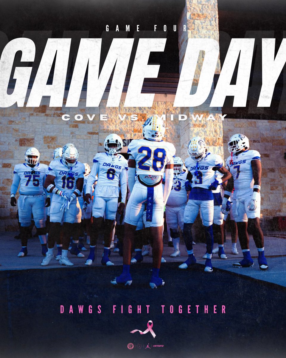RecruitTheDawgs's tweet photo. 🚨GAMEDAY IN COVE🚨

COVE vs. MIDWAY

6A | DISTRICT 12 | GAME FOUR

PINK OUT | LITTLE LEAGUE NIGHT

📍 Bulldawg Stadium
⏰ Kickoff | 7:00 PM
🎟️ TICKETS: https://t.co/nQtHztUnqT
📺 WATCH LIVE: https://t.co/0IiCpggczq

#RTSP2 | #GoDawgs 🐾🐾 https://t.co/GyMr7DPpa4