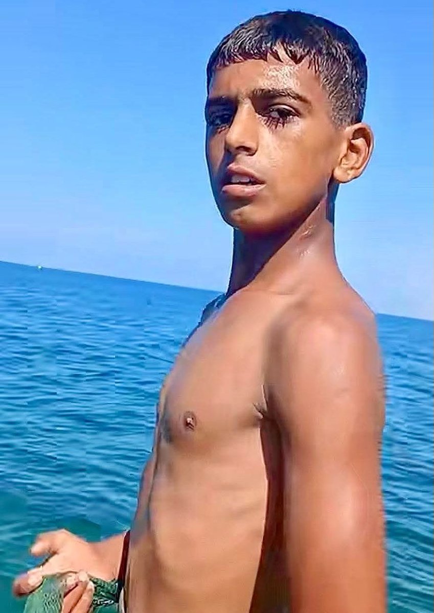 GazaMartyrs's tweet photo. 16 year old fisherman, Muhammad Musa Abu Jiab, was attempting to fish near Gaza's legal coast when the occupation naval gunfire martyred him. https://t.co/K8ZnjSfvL9