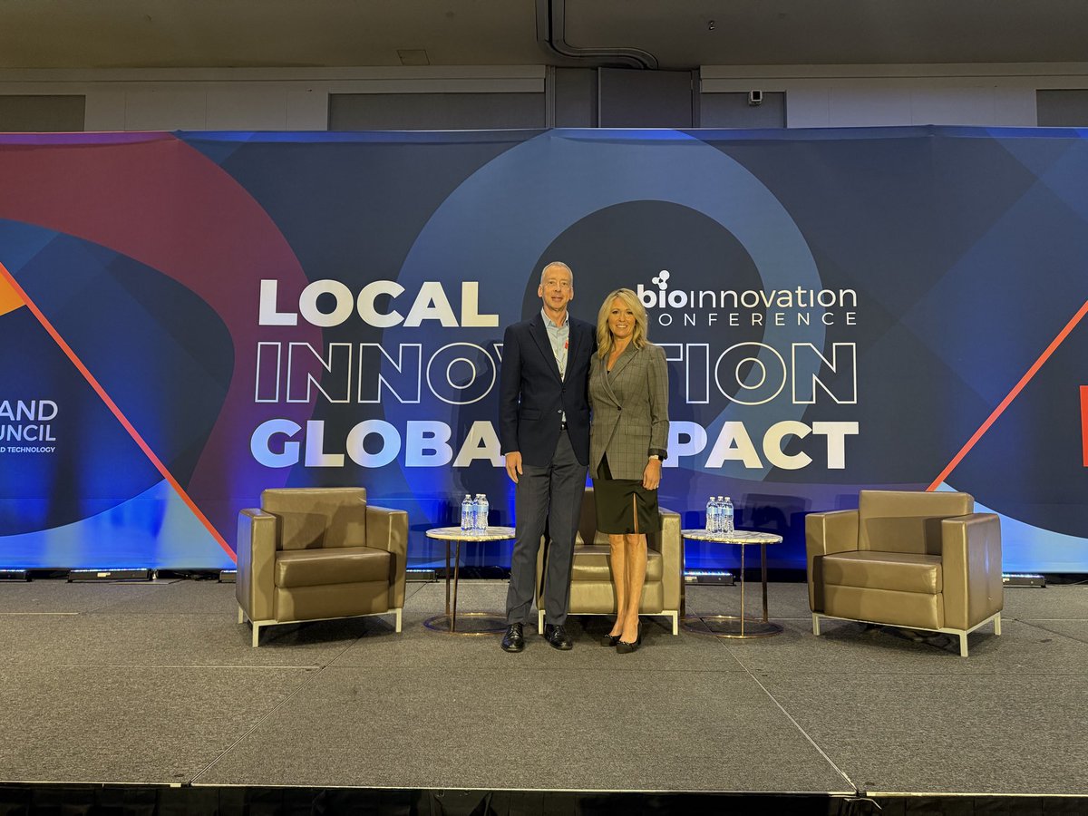 MDTechCouncil's tweet photo. Our CEO Kelly Schulz and MTC Board of Directors Brad Stewart are here and ready to begin the Bio Innovation Conference! 

We’re excited for a great day ahead. https://t.co/HDPlYZtEAC