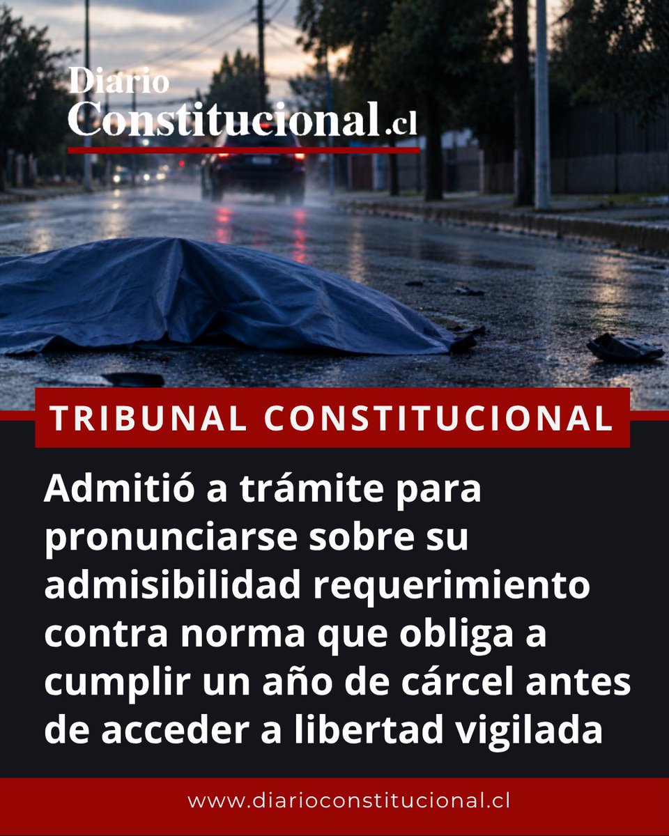 DiarioConst's tweet photo. 🏛️ DERECHO PENAL: TC admite a tramitación requerimiento que cuestiona norma que obliga a cumplir un año de cárcel efectiva antes de acceder a la libertad vigilada intensiva.

🔍 https://t.co/yToLi6SYAj

📝 Rol N° 18.105-26-INA

#TC #Chile https://t.co/HjRTO0XDFi