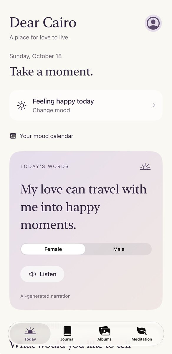 CornellGunter_'s tweet photo. I’ve been working on something personal, and it’s finally out.

Dear Cairo is a journal app named after my son who passed away. I wanted to create something that carries his name and gives people a place to get things off their chest.

You can write or record your thoughts, draw, trace, color, save memories, and check in with yourself through mood tracking, affirmations, and meditation.

I know what it’s like to have a lot on your mind and not know how to say it. My hope is that this gives somebody a place to start.

Thank you to everybody who helped me get here. 🤍

Free now on the Apple App Store. Coming soon to Google Play.  https://t.co/v0plJW7obP