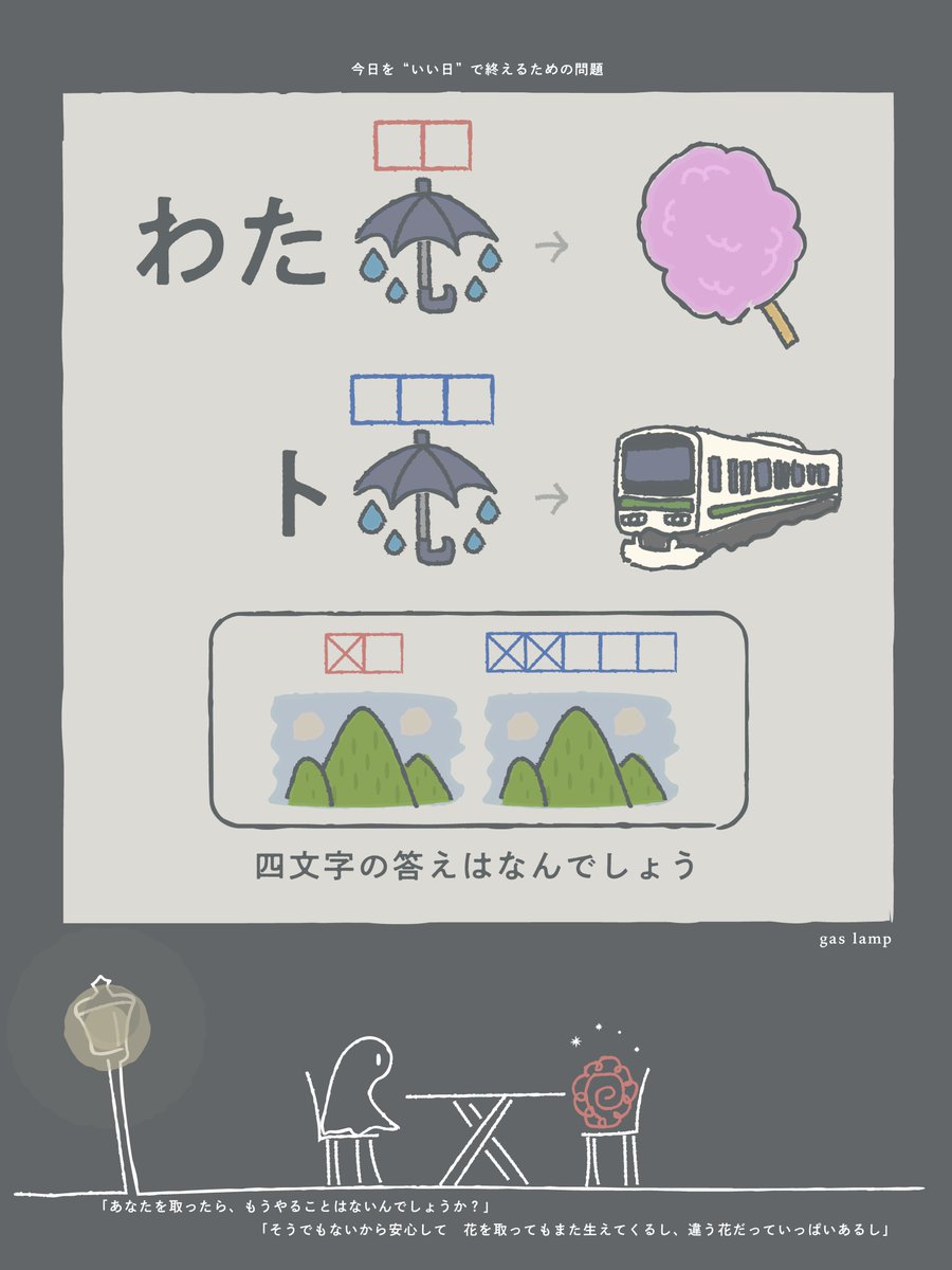 nazonodesigner's tweet photo. まだ眠れない人のために問題を作りました https://t.co/w4KPLmM2QE