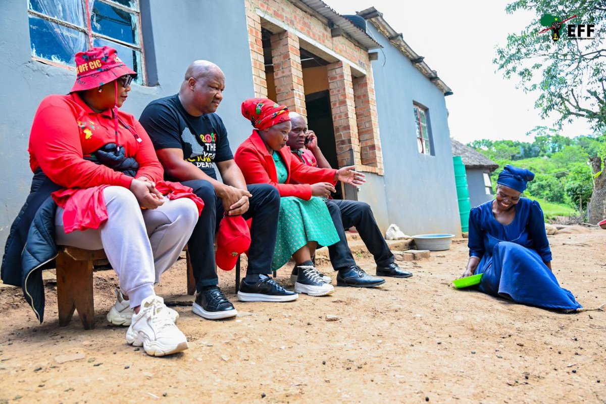 EFFSouthAfrica's tweet photo. Our people are always filled with joy when they see the EFF, because in the EFF, they see hope and are reminded of the change that is coming.

Today, the EFF Secretary-General, @DlaminiMarshall, led a door-to-door campaign at Ward 21, Emoyeni, in KwaNyuswa, engaging directly with residents and reaffirming the EFF’s commitment to bringing meaningful change to the lives of our people.

On 4 November 2026, let us turn that hope into action. #VoteEFF2026 #VictoryOrDeath