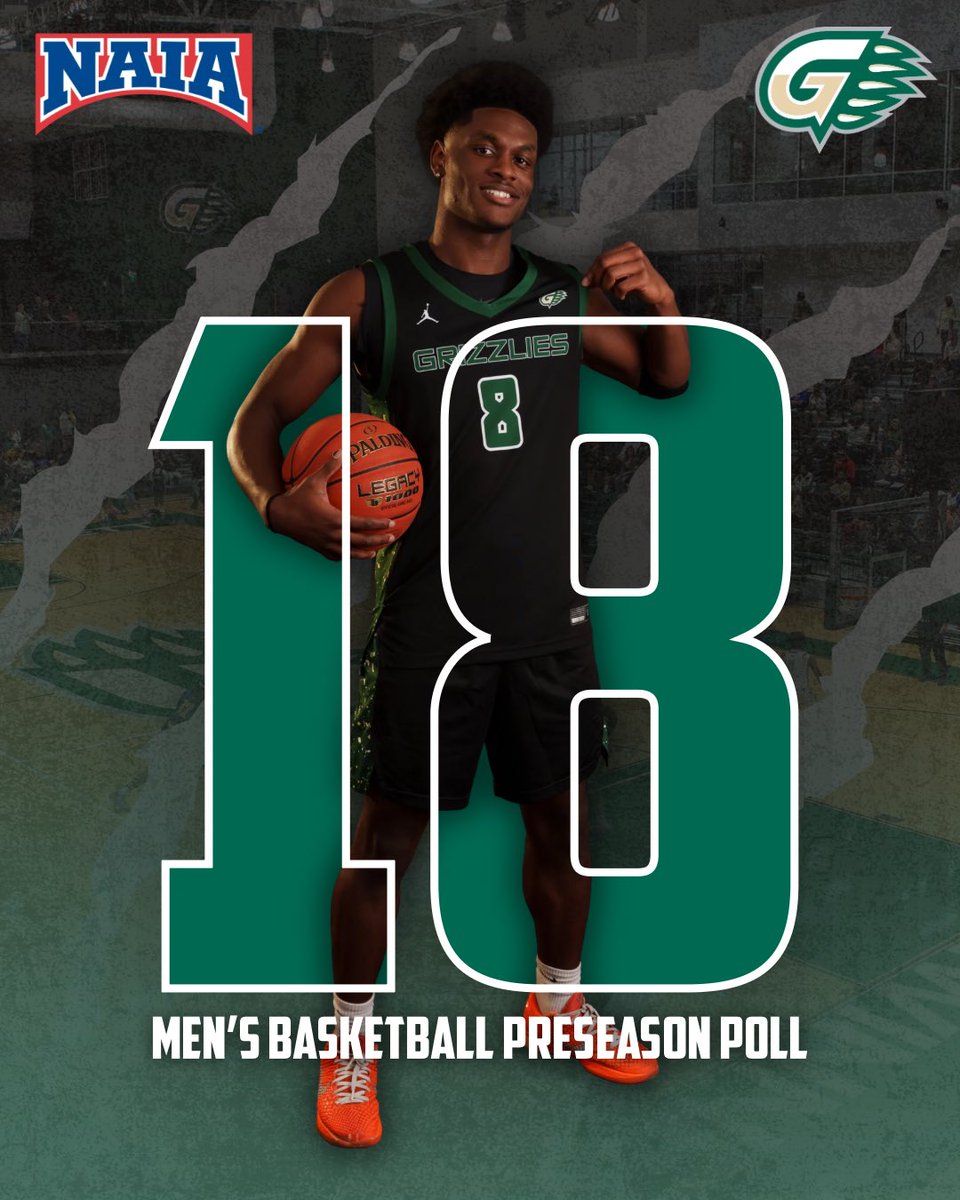 GGC_MBB's tweet photo. Grizzlies start the season at #18 🤩 

#ClawsOut https://t.co/zjpWfWVHOi
