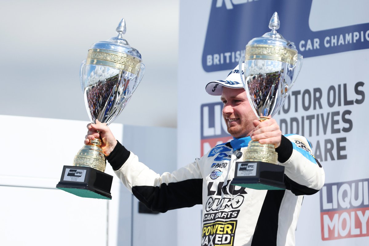 BTCC's tweet photo. 📈 Doble on Debut: A Winning Start for Audi

Mikey Doble's Donington Park triumph proved to be the first of two wins in his 2026 campaign, which culminated in the Independent Drivers' title! 🏆

👉 Click here to vote for Doble in the 2026 BTCC Fans' Choice Award: https://t.co/o6oLgzQ7SP

#BTCC