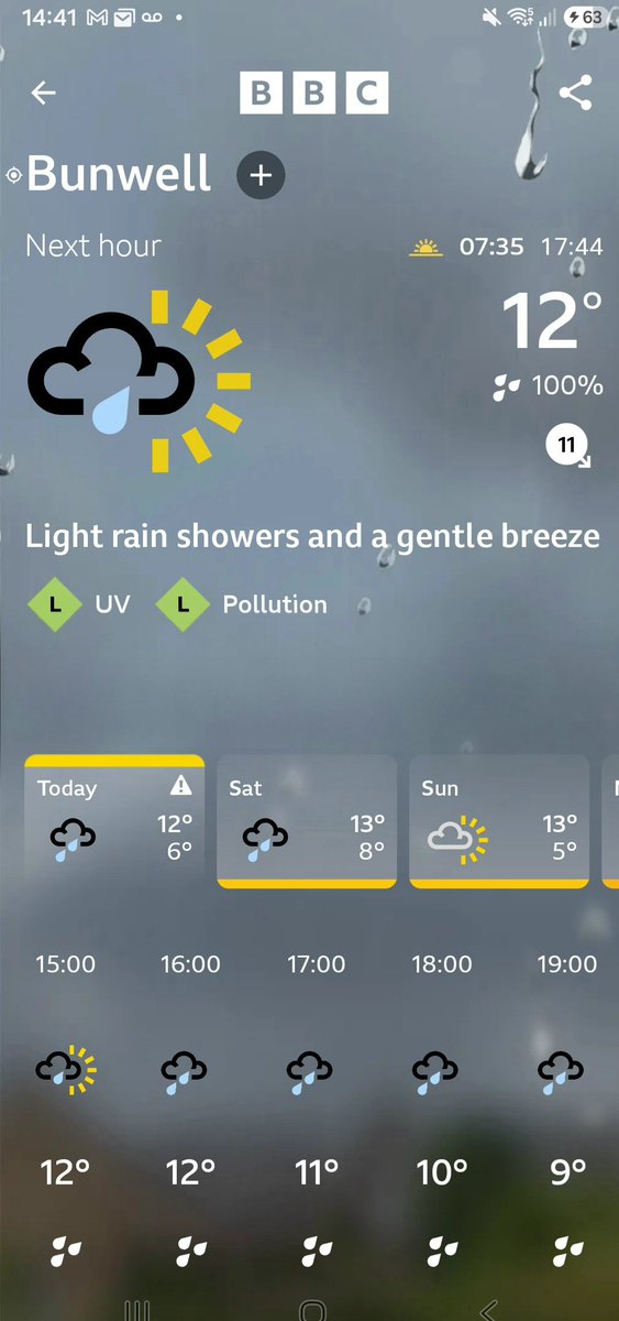 Oldtraindriver's tweet photo. In the Norfolk NR16 area its wet but not much rain.
Sunday should be lovely at the north norfolk coast. https://t.co/ekvg1ODsGo