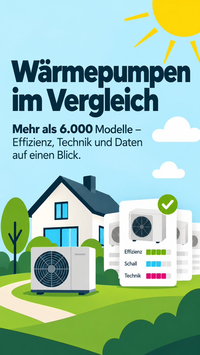 energieexperten's tweet photo. 🔎 Über 6.000 Wärmepumpen im Vergleich!

✅ Technik &amp; Effizienz prüfen
🏆 Top-Modelle entdecken
💶 Online-Gerätepreise vergleichen

Wie gut ist die Wärmepumpe in Ihrem Angebot?

👉 https://t.co/ia95a3kCPa https://t.co/MwkBRQH6n2