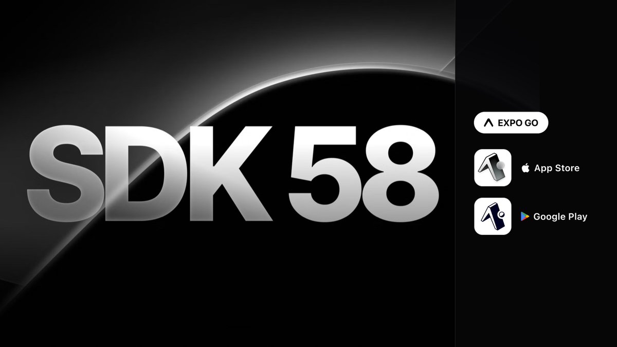 expo_devlog's tweet photo. Expo Go for SDK 58 is now available 📲 https://t.co/gB6LAXQ7v0