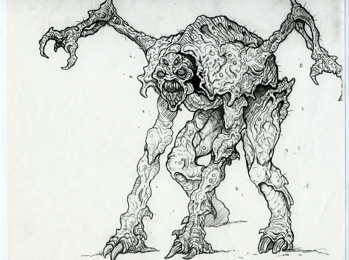 BodySnatchers79's tweet photo. John Carpenter's IN THE MOUTH OF MADNESS
Concept art by KNB https://t.co/bZL3lmS3mM
