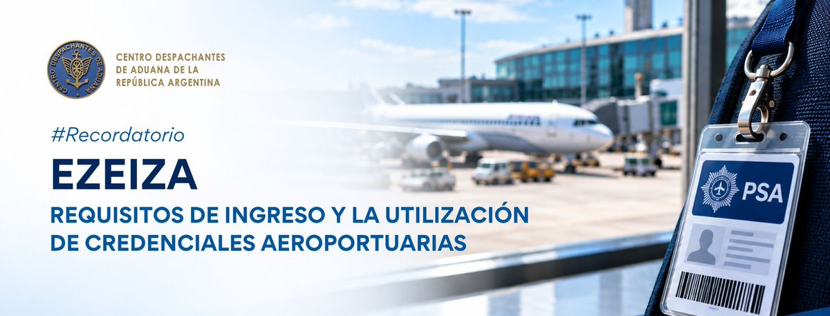 CDARepArg's tweet photo. 📌Ezeiza
Recordatorio sobre los requisitos de ingreso y la utilización de credenciales aeroportuarias
🔗https://t.co/v0x1pWIkEJ https://t.co/QklKmw8XHt