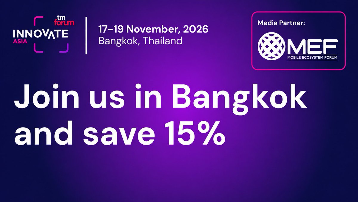 MEF's tweet photo. MEF is proud to support #InnovateAsia 2026.
Asia is setting the pace in the race to the autonomous enterprise. https://t.co/NLfWVnLVhM